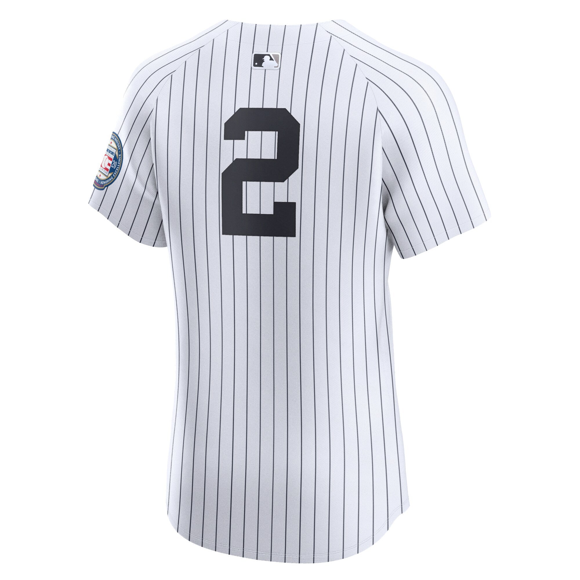New York Yankees Derek Jeter Nike White Home 2020 Hall of Fame Induction Patch Elite Player Jersey