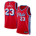 Philadelphia 76ers Jordan Brand Statement Edition Swingman Jersey - Red - Lebron James