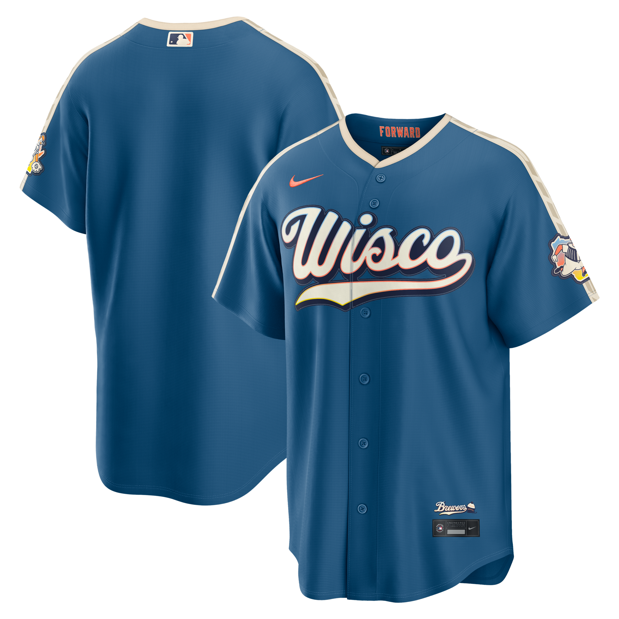 Milwaukee Brewers Nike Mineral Blue 2026 City Connect Stadium Jersey