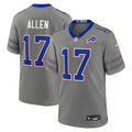 Buffalo Bills Josh Allen Nike Gray Nickel City Game Jersey