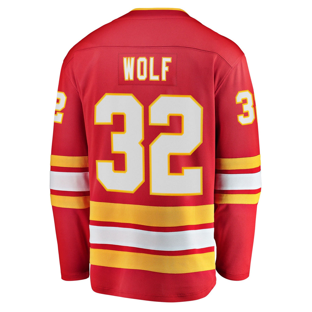 Calgary Flames Dustin Wolf Fanatics Red Home Breakaway Jersey