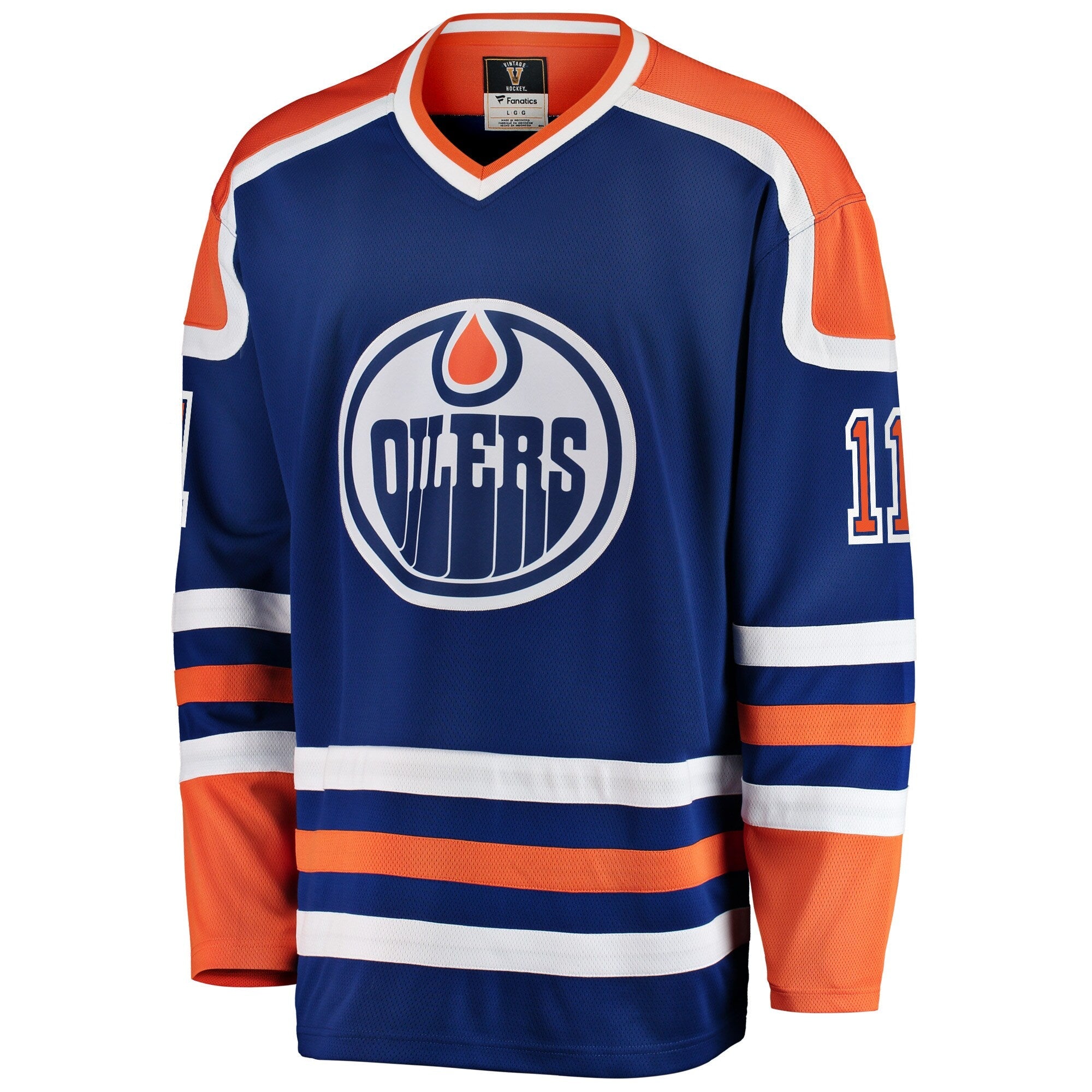 Edmonton Oilers Mark Messier Fanatics Blue Premier Breakaway Retired Player Jersey