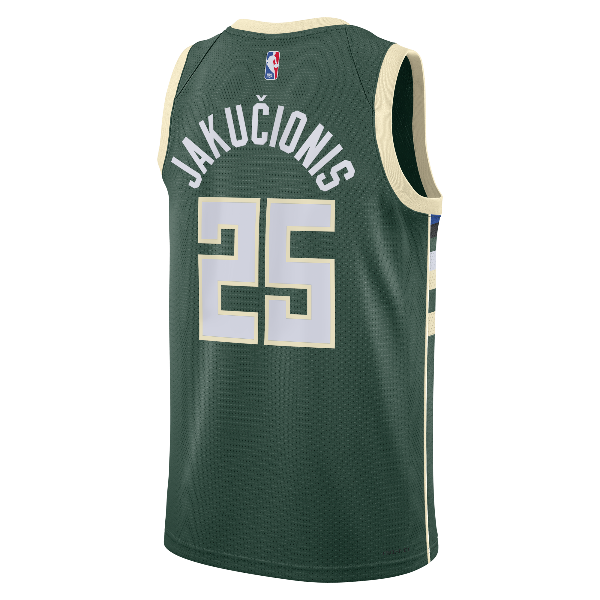 Milwaukee Bucks Nike Icon Edition Swingman Jersey - White - Kasparas Jaku?ionis
