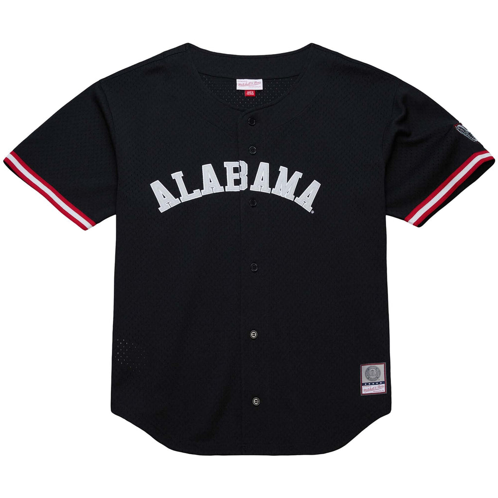 Mitchell & Ness Black Alabama Crimson Tide On The Clock Full-Button Fashion Jersey