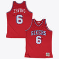 Philadelphia 76ers Mitchell & Ness Julius Erving 1982 Swingman Road Authentic Jersey - Scarlet