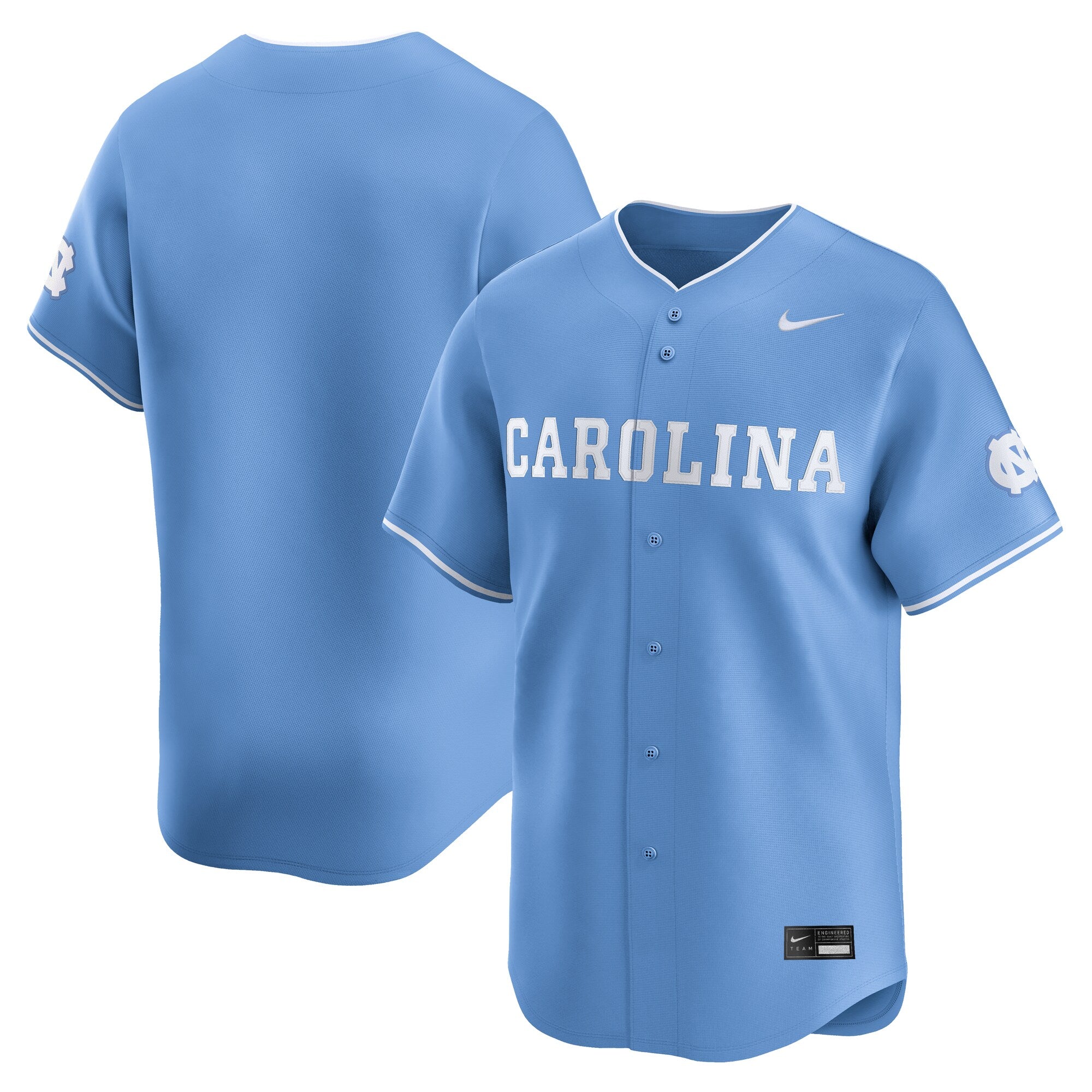 Nike Carolina Blue North Carolina Tar Heels Baseball Limited Jersey