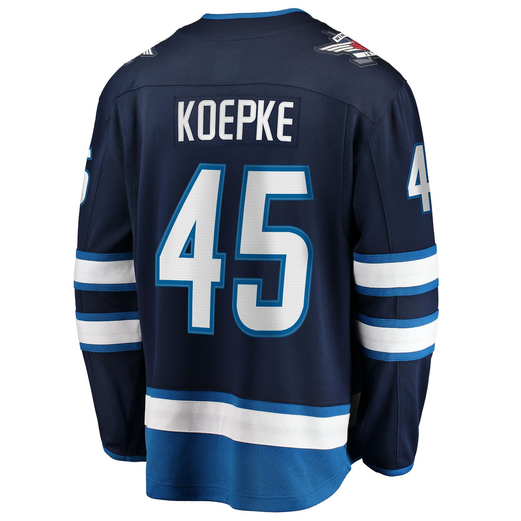 Winnipeg Jets Cole Koepke Fanatics Navy Home Breakaway Jersey