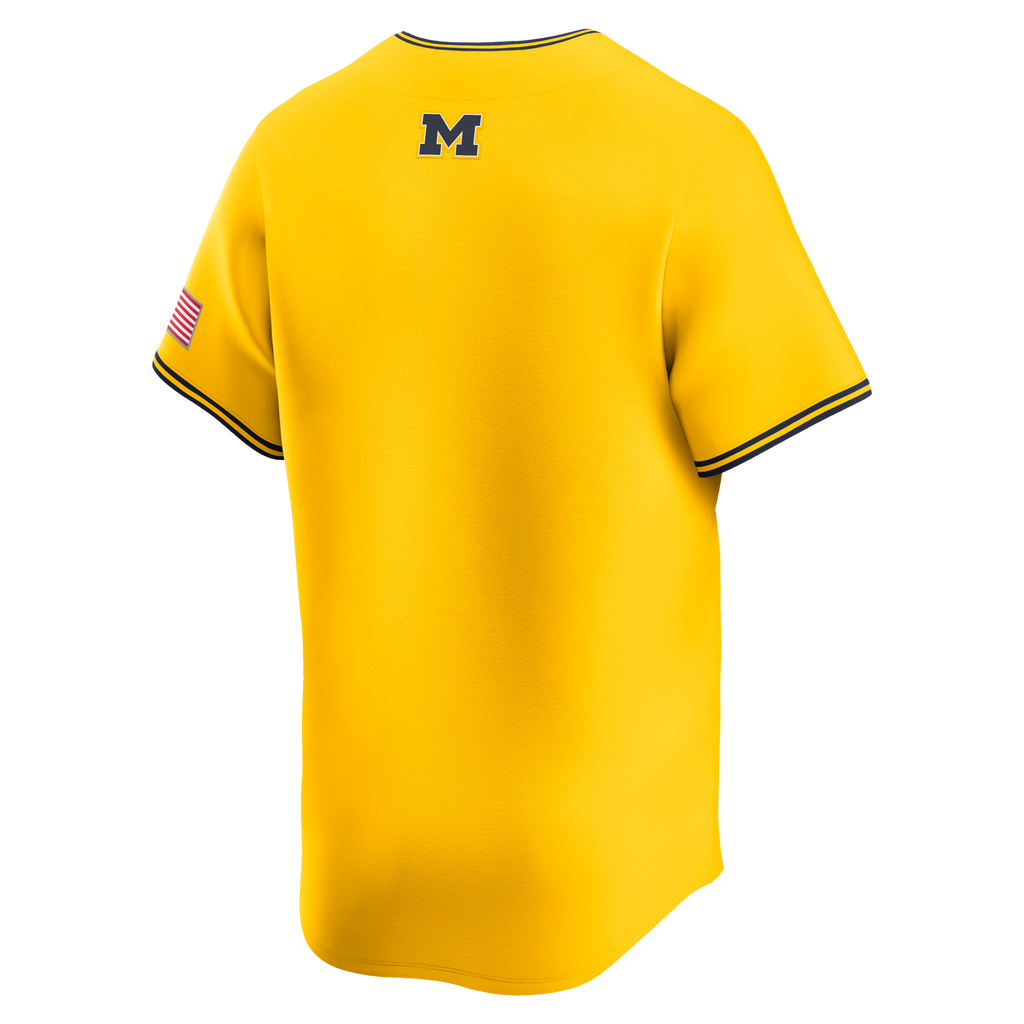 Nike Maize Michigan Wolverines Alternate Limited Baseball Jersey