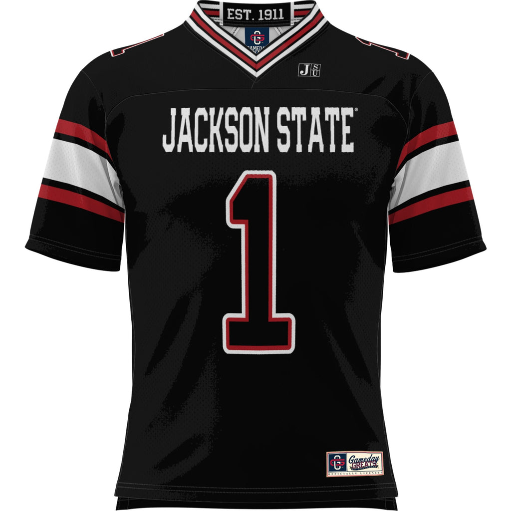 GameDay Greats #1 Black Jackson State Tigers Football Jersey