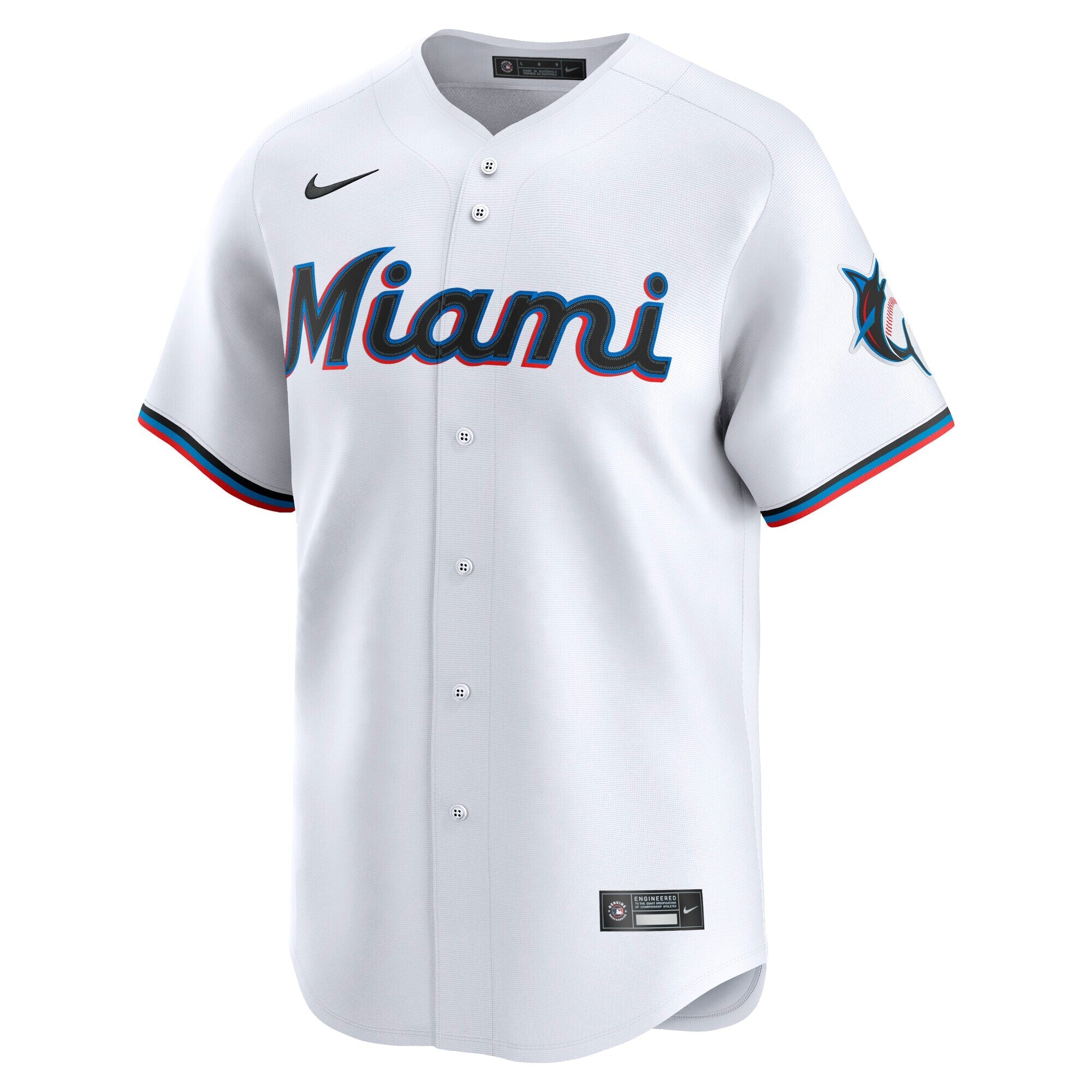 Miami Marlins Nike White Home Limited Jersey