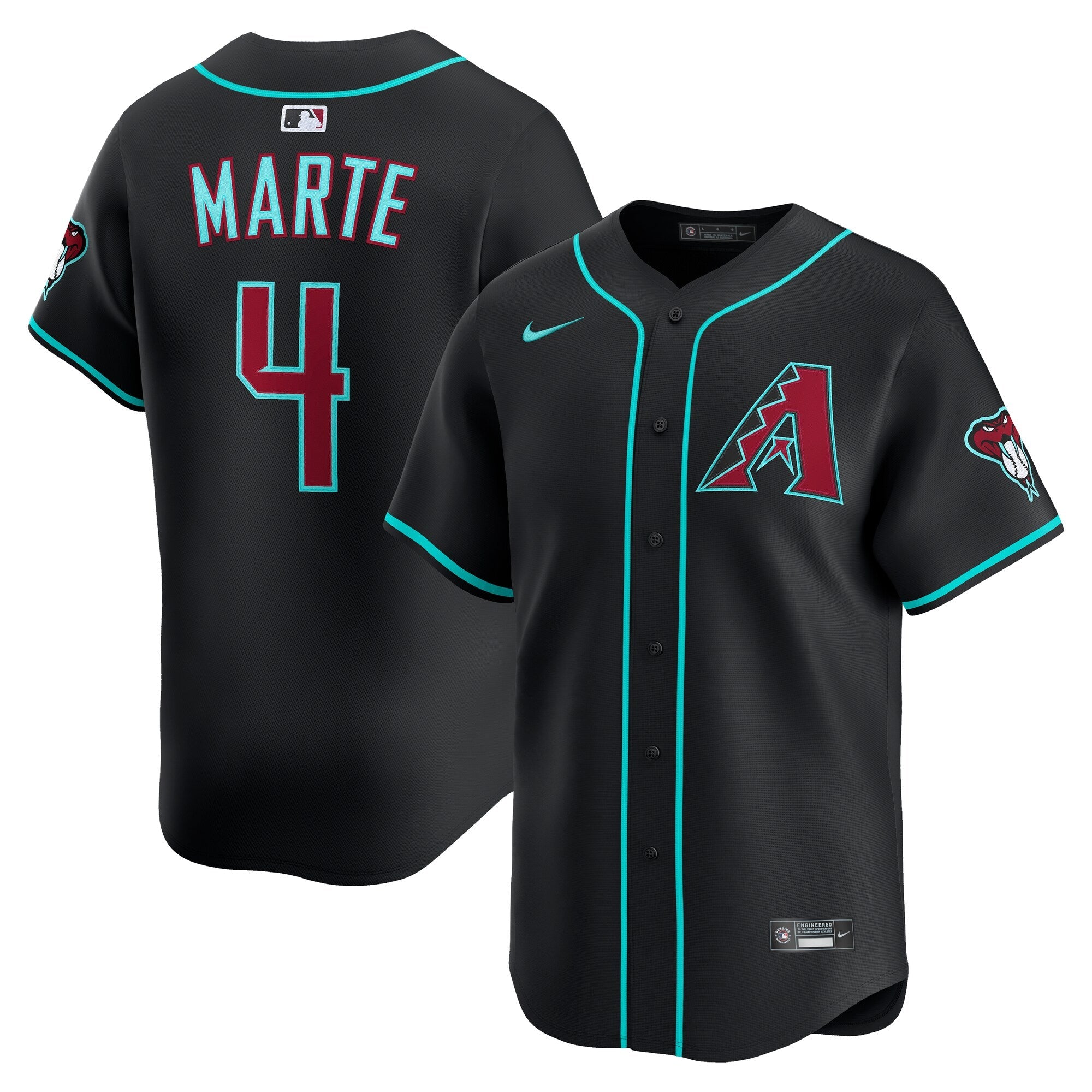 Arizona Diamondbacks Ketel Marte Nike Black Alternate Limited Jersey