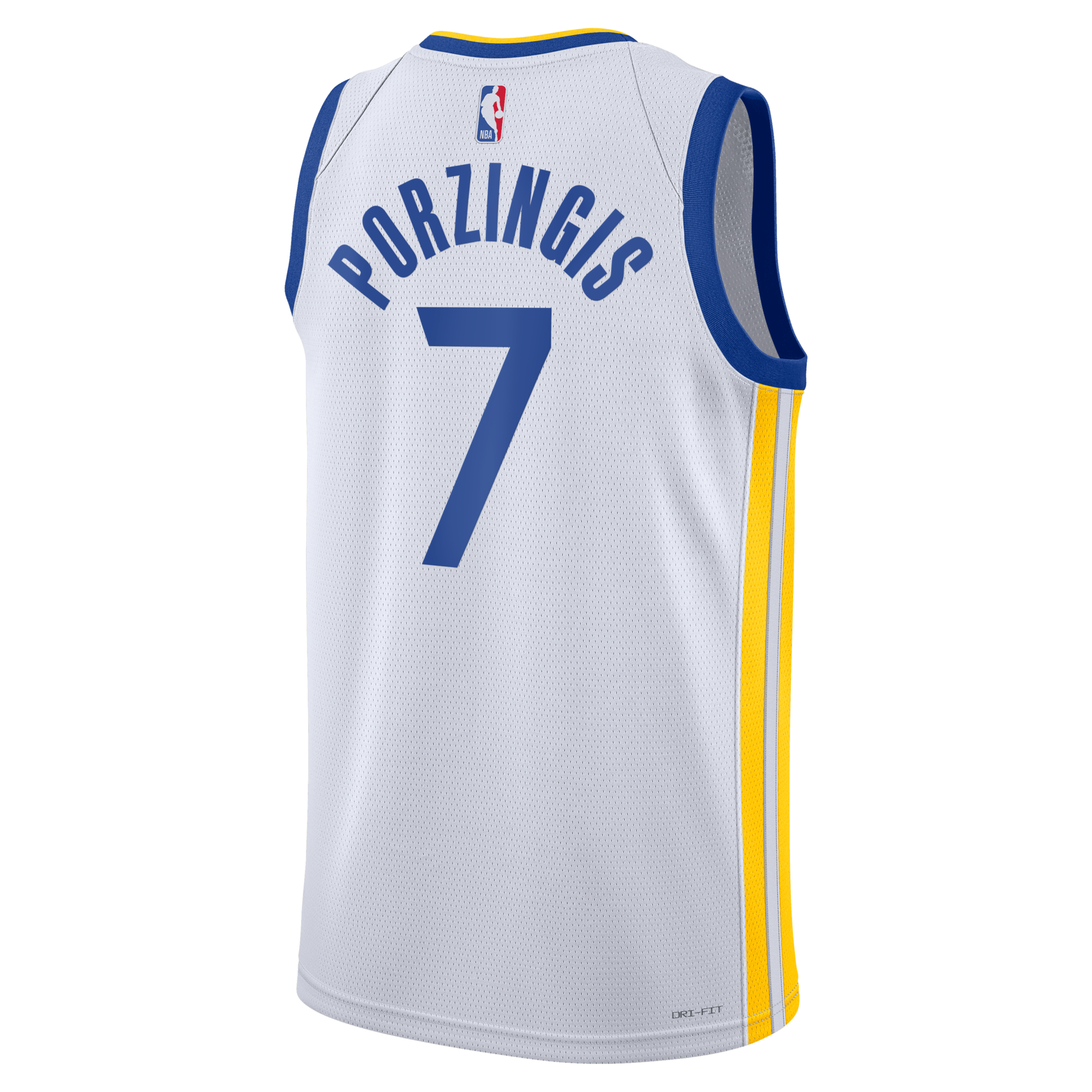 Golden State Warriors Nike Association Edition Swingman Jersey - White - Kristaps Porzi??is
