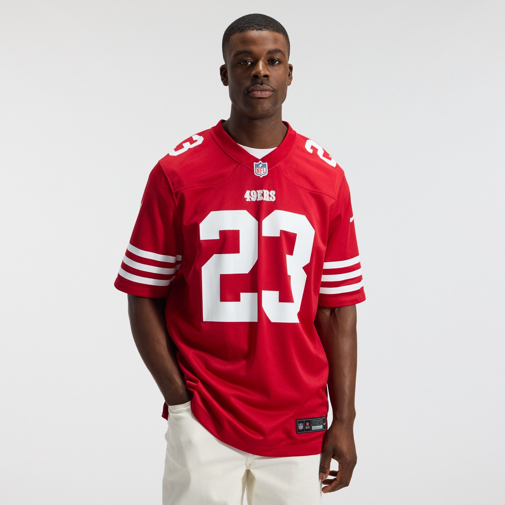 San Francisco 49ers Christian McCaffrey Nike Scarlet Game Player Jersey