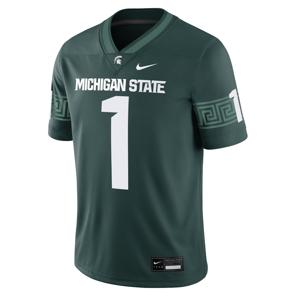 Nike #1 Green Michigan State Spartans Game Jersey