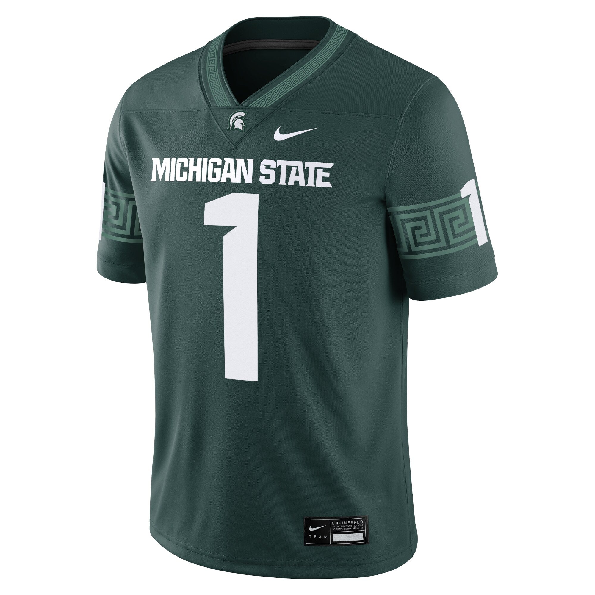 Nike #1 Green Michigan State Spartans Game Jersey