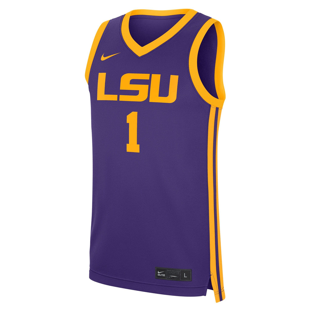 Nike #1 Purple LSU Tigers Road Replica Jersey