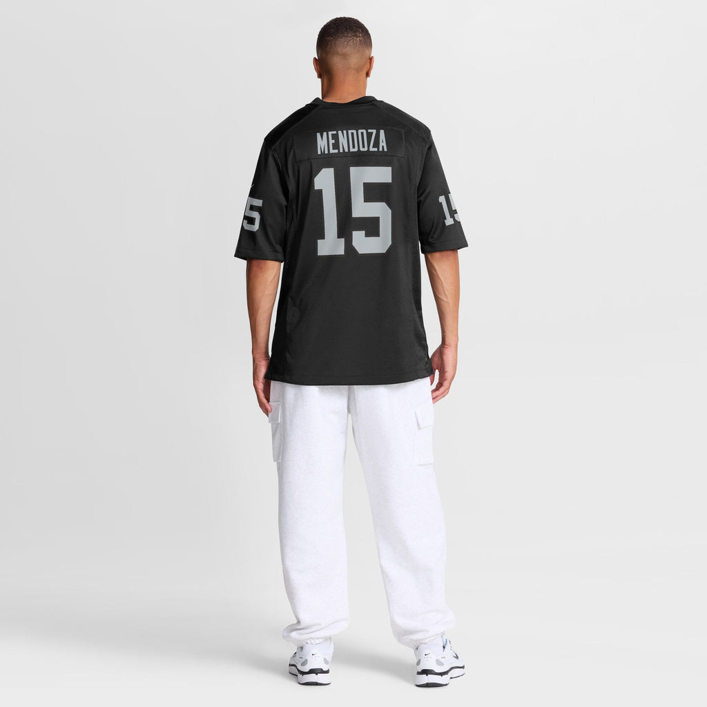 Las Vegas Raiders Fernando Mendoza Nike Black 2026 NFL Draft First Round Pick No. 1 Team Game Jersey