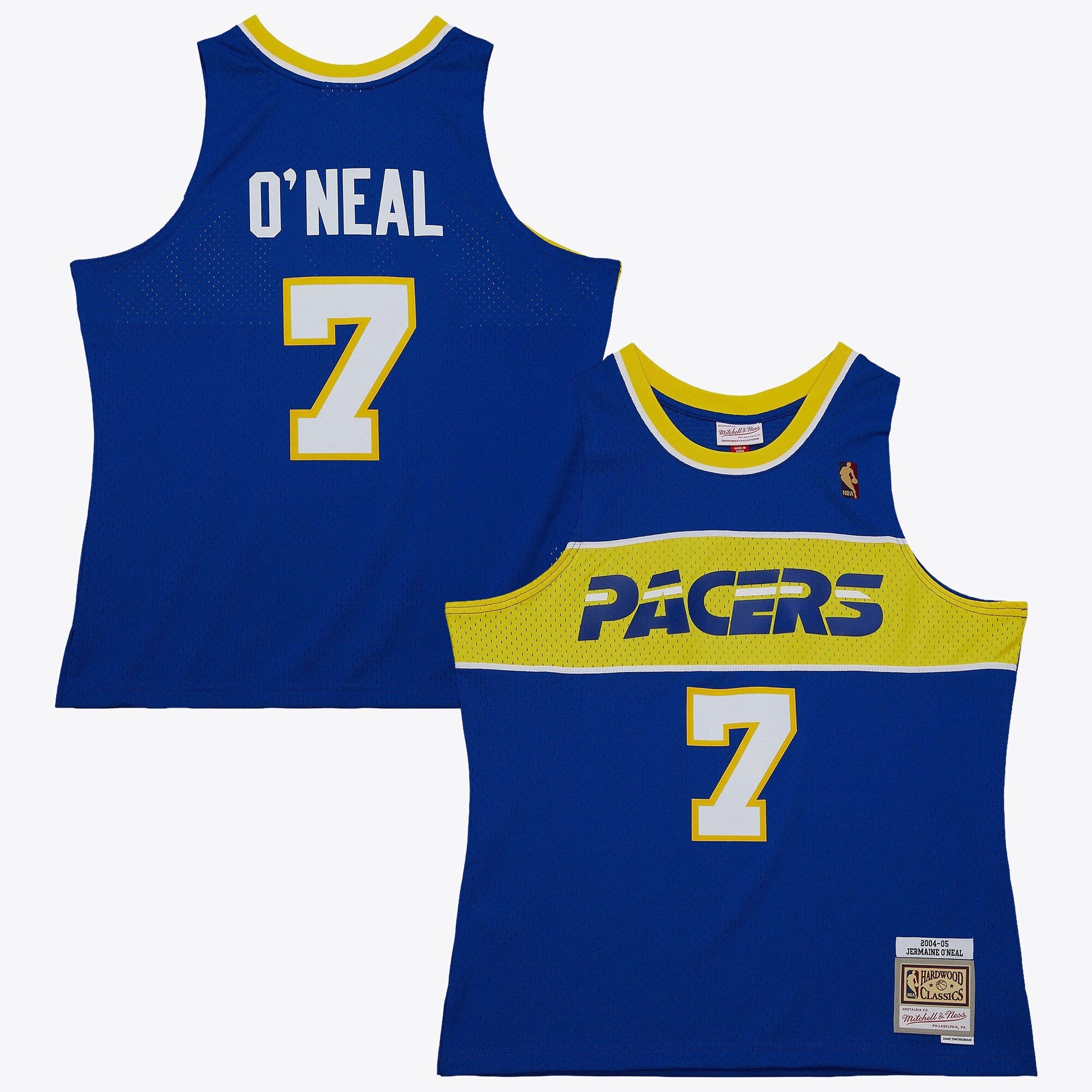 Indiana Pacers Mitchell & Ness Jermaine O'Neal 2004 Hardwood Classics Authentic Jersey - Royal Blue