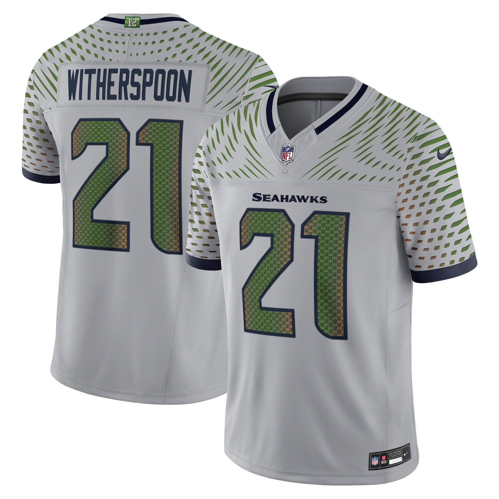 Seattle Seahawks Devon Witherspoon Nike Wolf Gray 2025 Rivalries Collection Stitched Limited Jersey