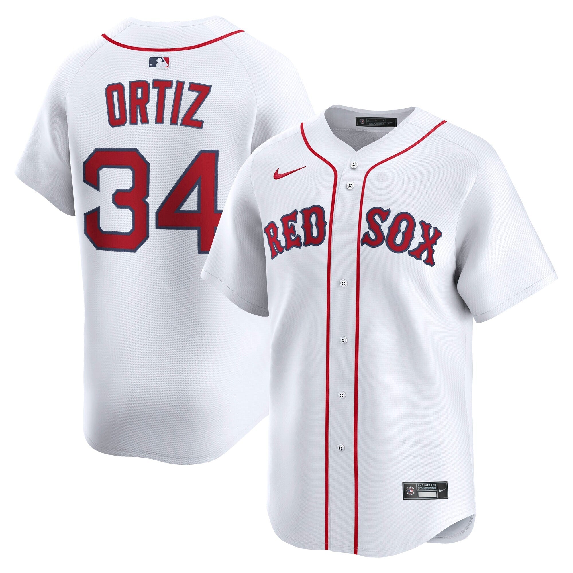 Boston Red Sox David Ortiz Nike White Home Limited Jersey