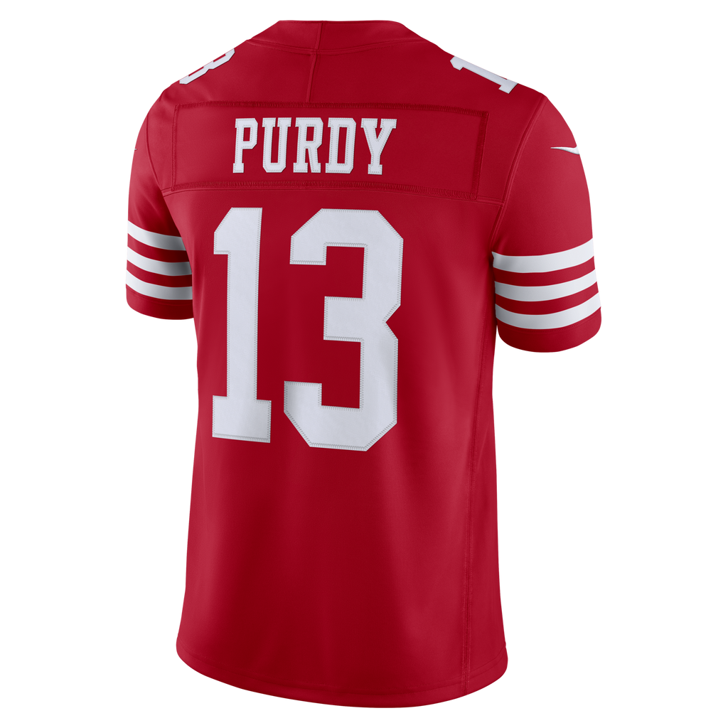 San Francisco 49ers Brock Purdy Nike Scarlet Team Vapor F.U.S.E. Stitched Limited Jersey