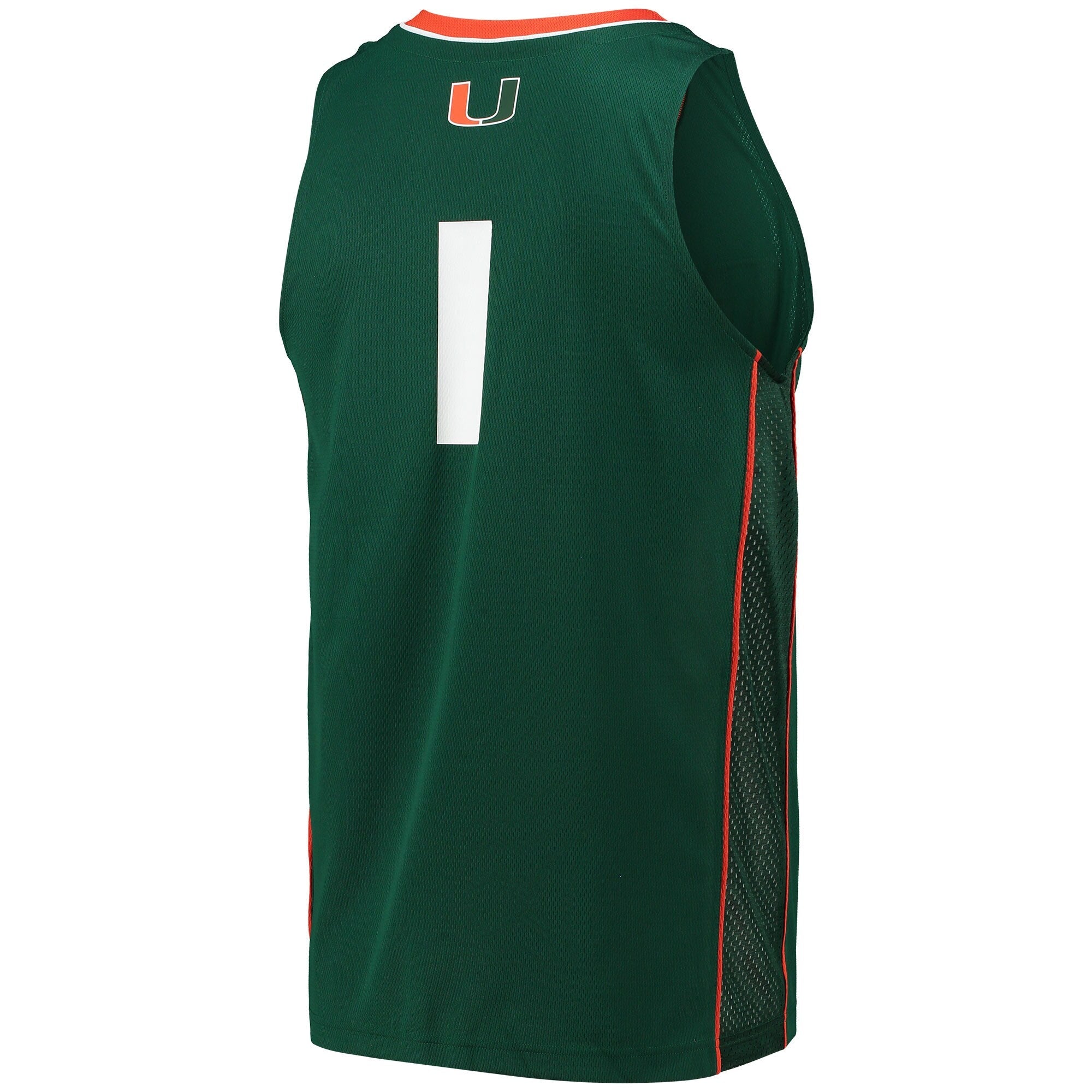 adidas #1 Green Miami Hurricanes Swingman Basketball Jersey