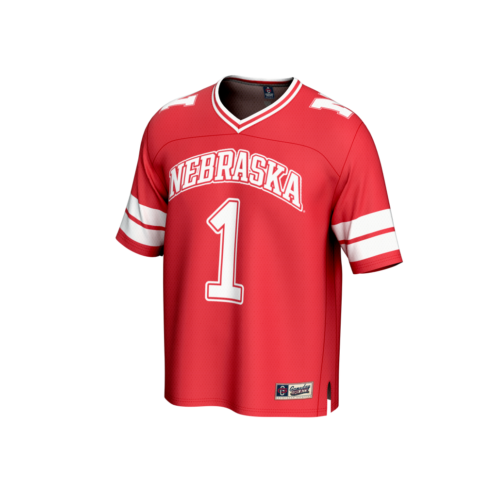 GameDay Greats #1 Scarlet Nebraska Huskers Lightweight Collegiate Football Fashion Jersey