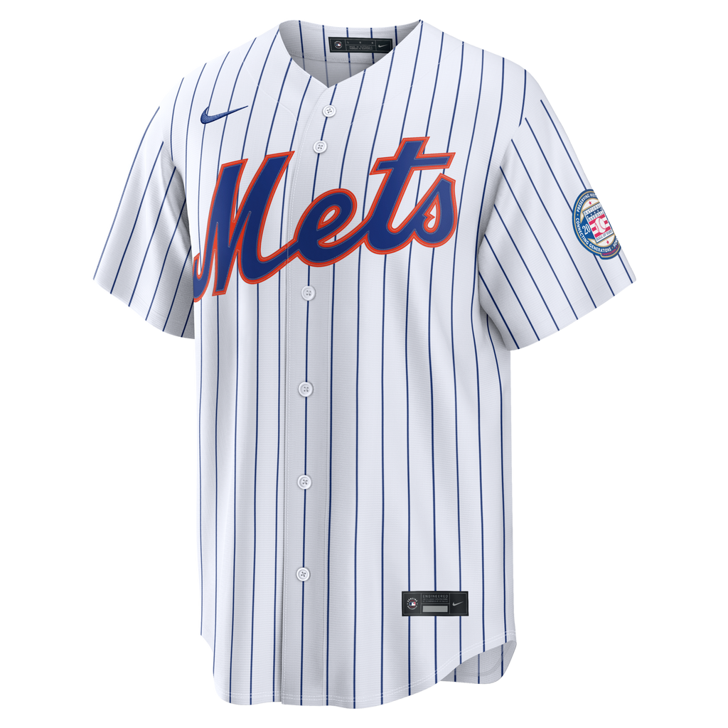 New York Mets Carlos Beltran Nike White Home Replica 2026 Hall of Fame Patch Jersey