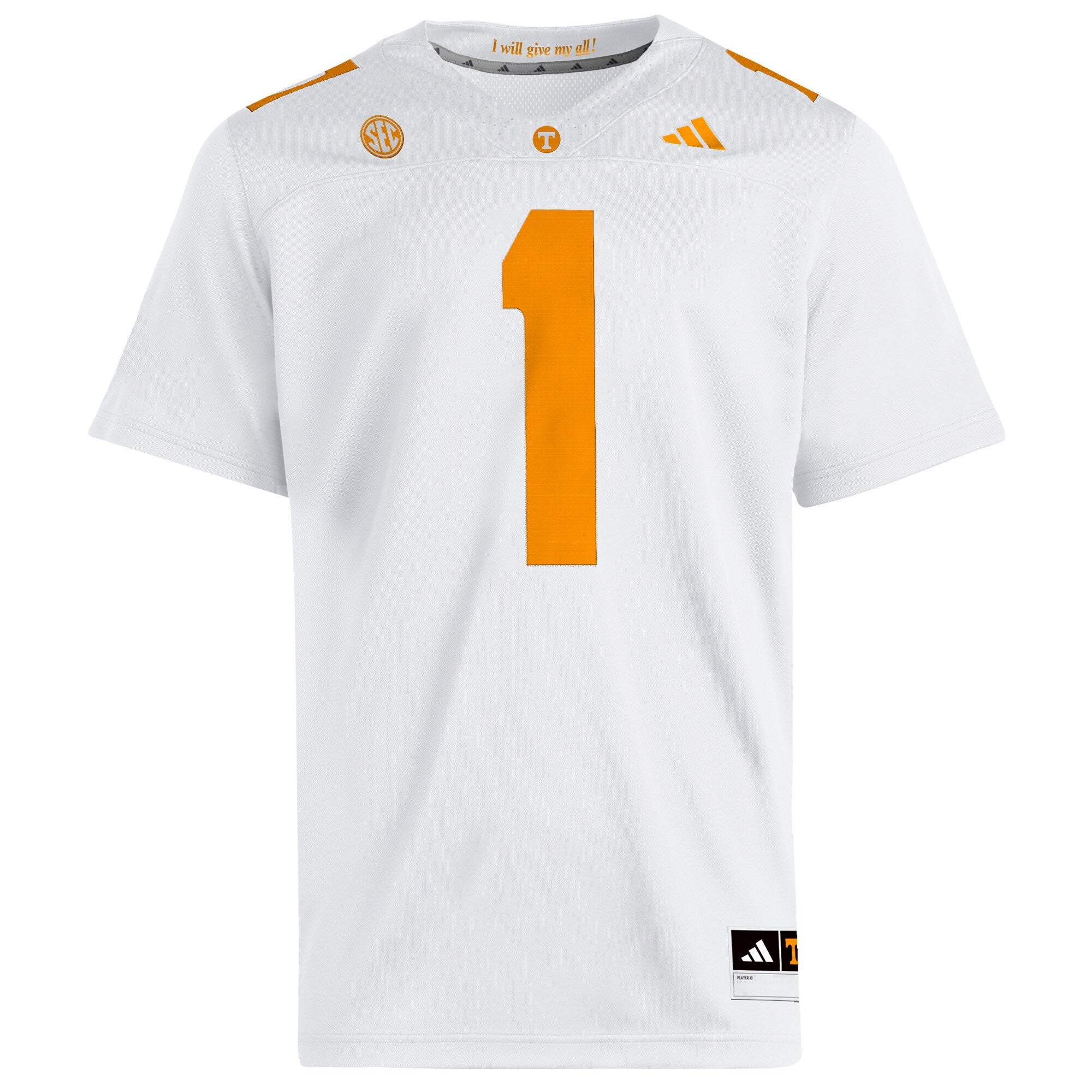 adidas White Tennessee Volunteers Away Premier Jersey
