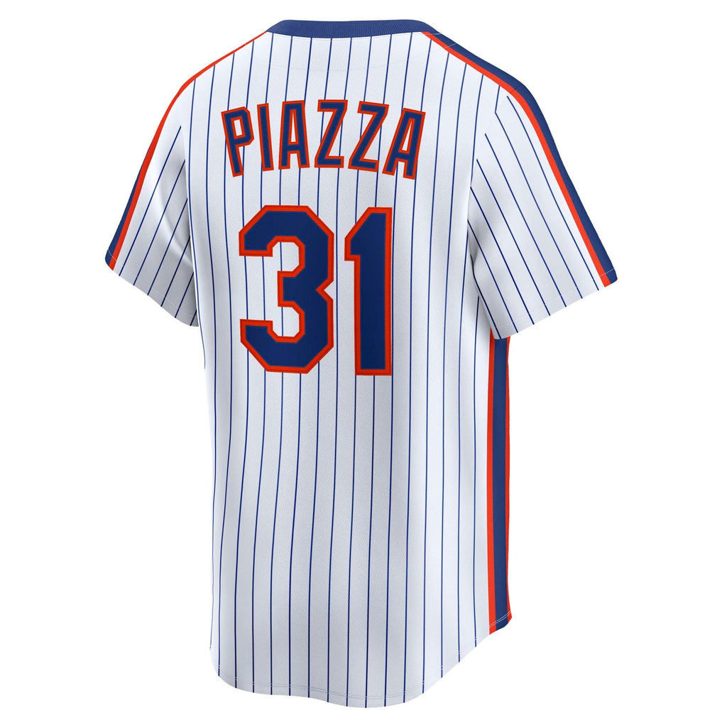 New York Mets Mike Piazza Nike White Throwback Cooperstown Collection Limited Jersey