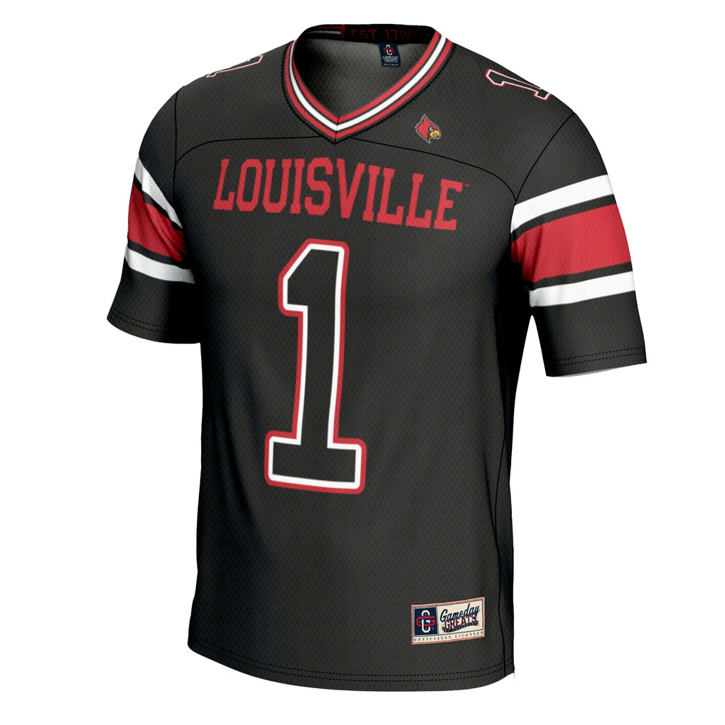 GameDay Greats #1 Black Louisville Cardinals Football Jersey