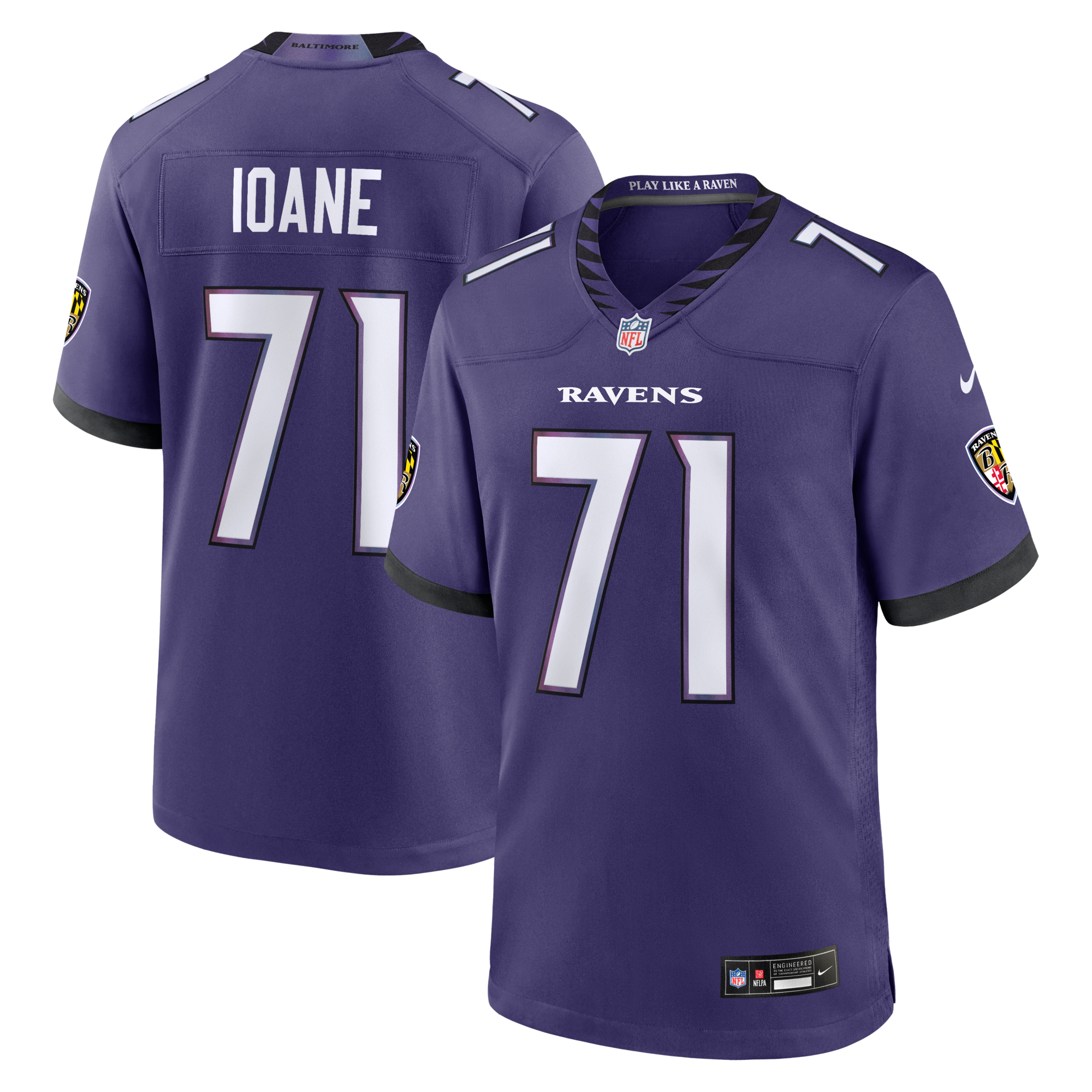 Baltimore Ravens Olaivavega Ioane Nike Purple 2026 NFL Draft First Round Pick No. 14 Team Game Jersey