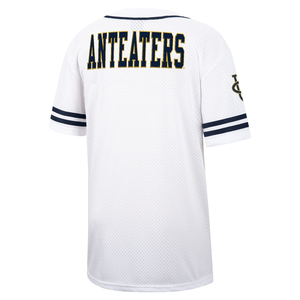 Colosseum White UC Irvine Anteaters Free Spirited Mesh Button-Up Baseball Jersey