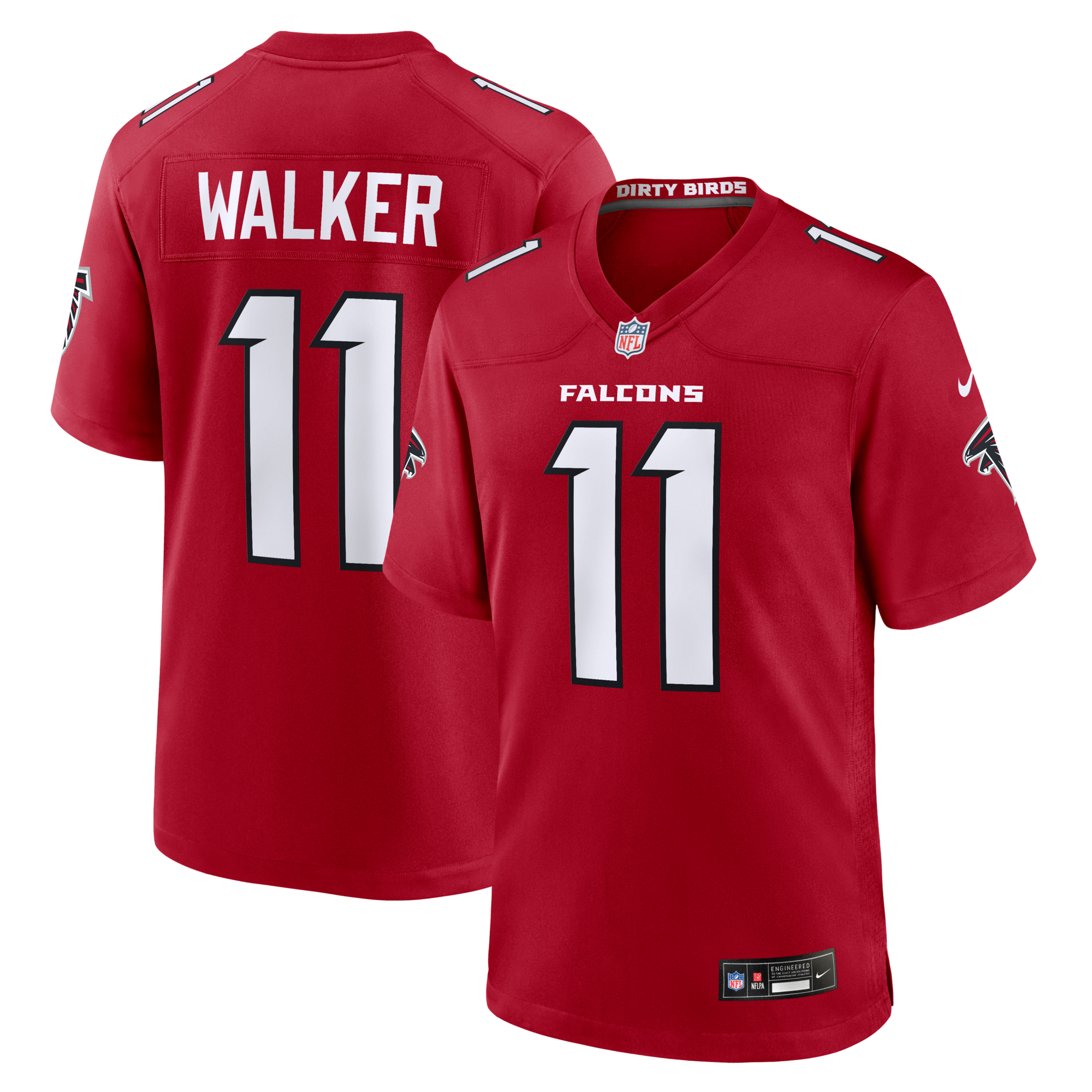 Atlanta Falcons Jalon Walker Nike Red Game Jersey