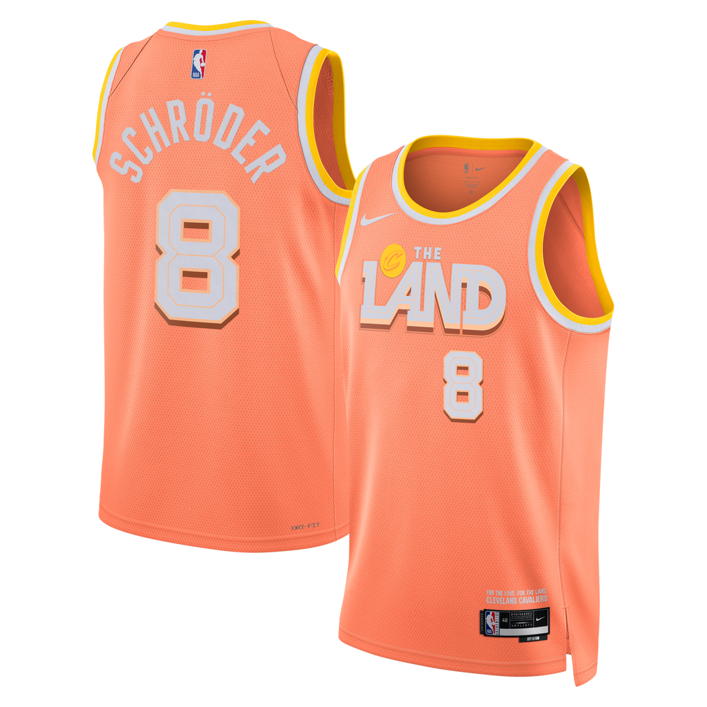 Nike Cleveland Cavaliers 2025/26 City Edition Swingman Jersey - Orange - Dennis Schröder