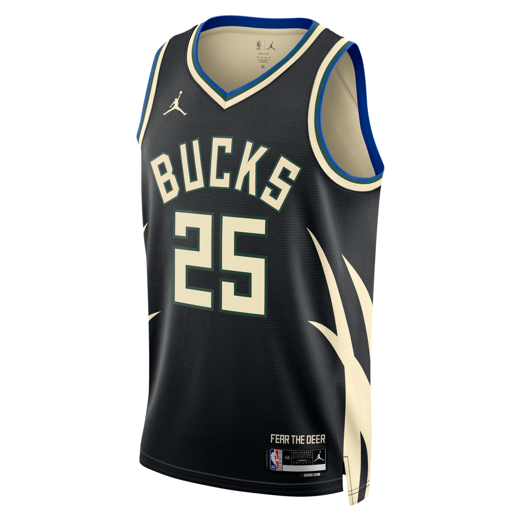 Milwaukee Bucks Jordan Brand Statement Edition Swingman Jersey - Hunter Green - Kasparas Jaku?ionis
