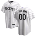 Colorado Rockies Nike White Home Replica Custom Jersey