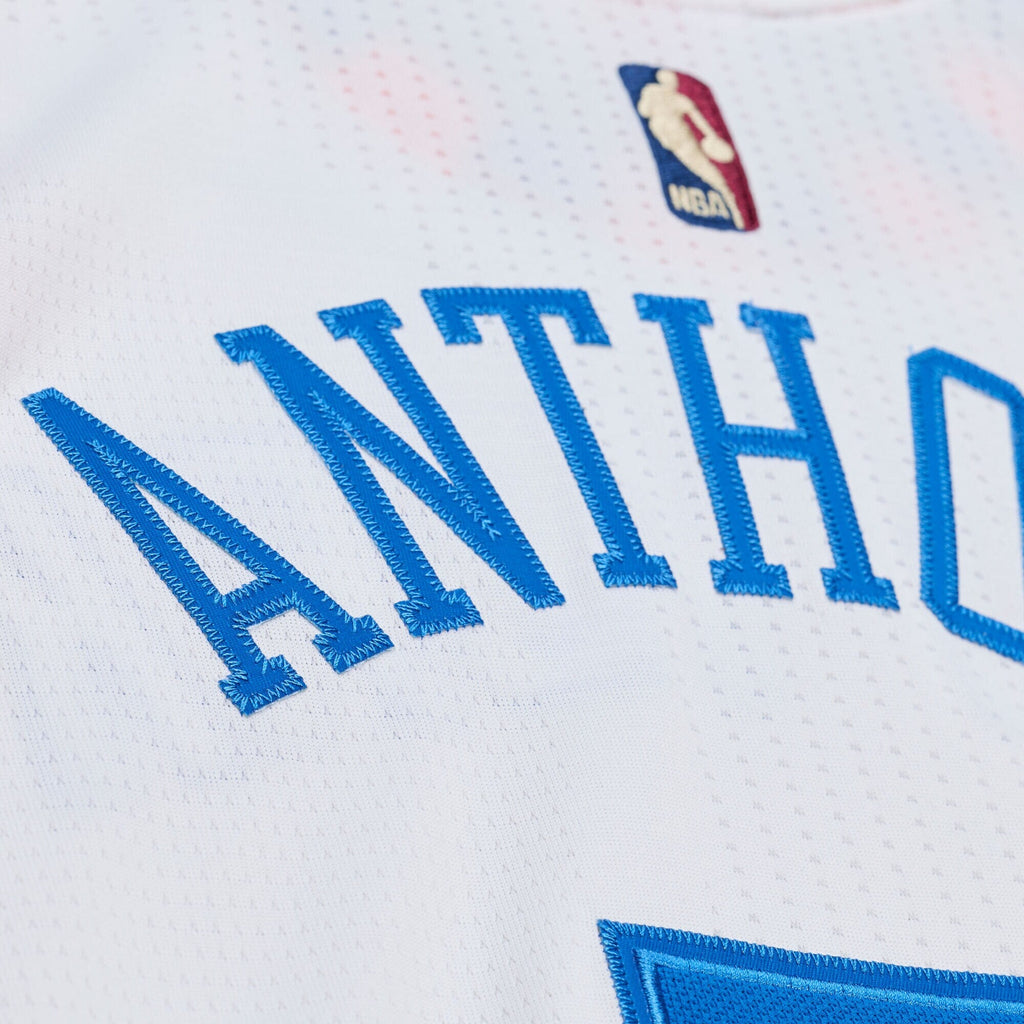 Mitchell & Ness Carmelo Anthony White New York Knicks 2015-16 Hardwood Classics Authentic Jersey