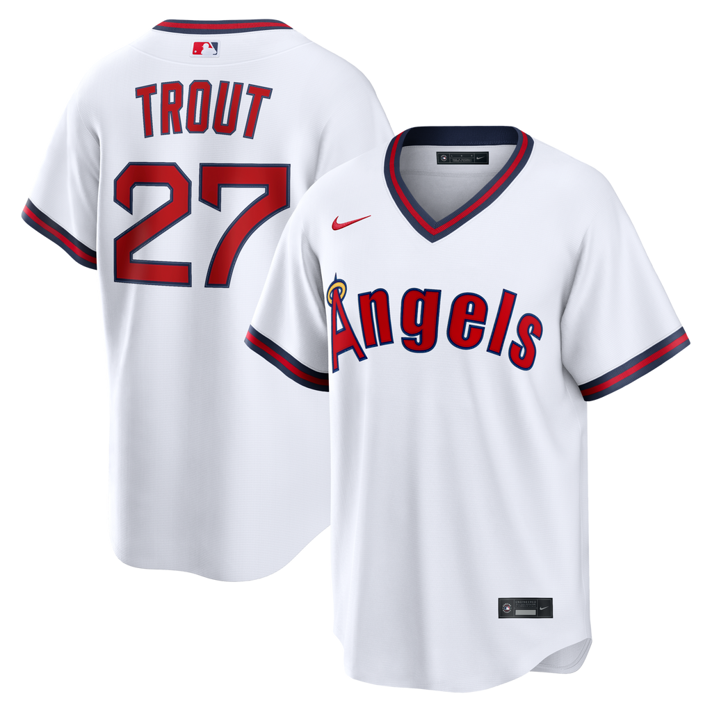 Los Angeles Angels Mike Trout Nike White Alternate Replica Jersey