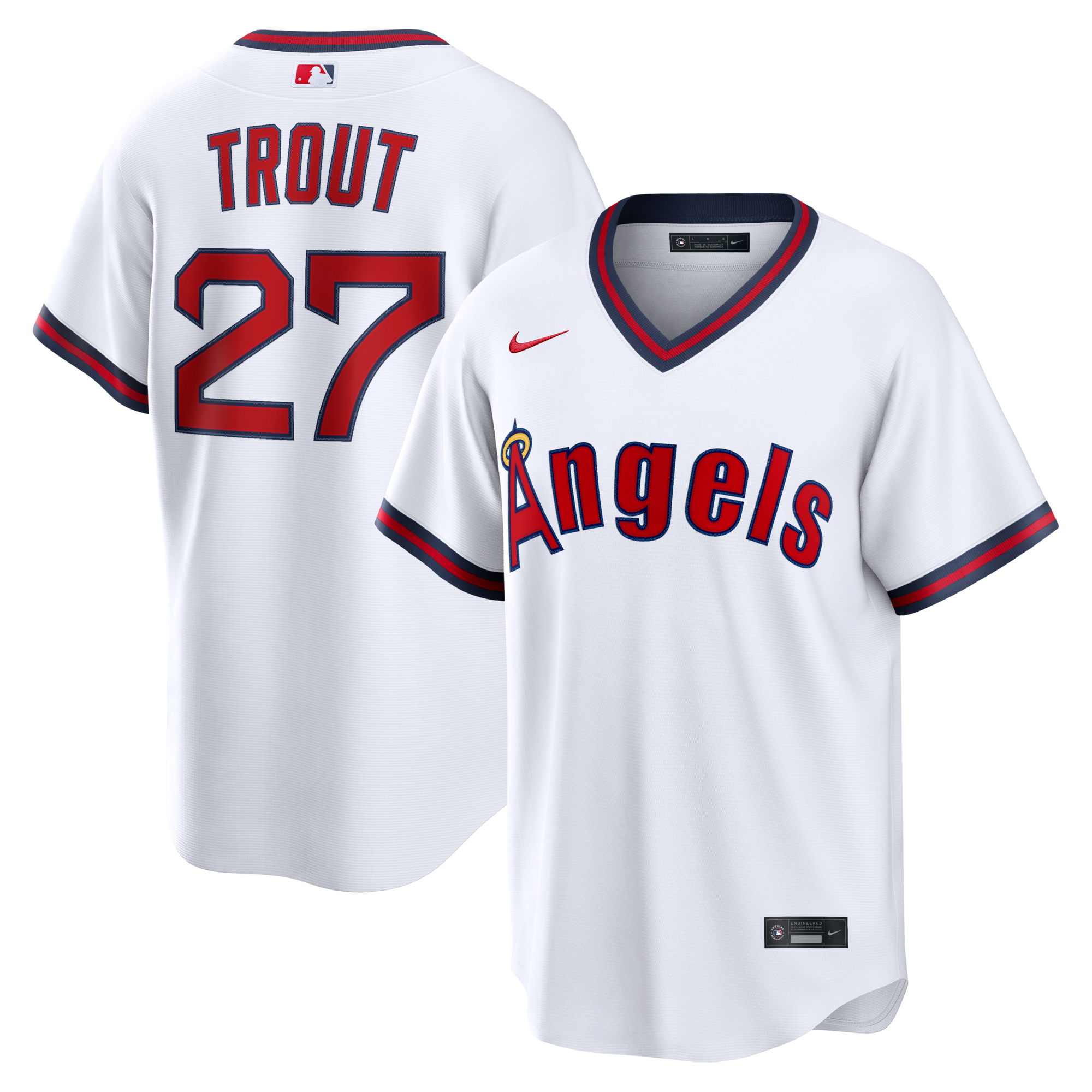 Los Angeles Angels Mike Trout Nike White Alternate Replica Jersey