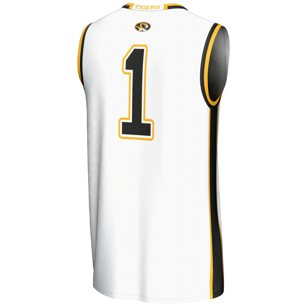 GameDay Greats #1 White Missouri Tigers Lightweight Basketball Jersey