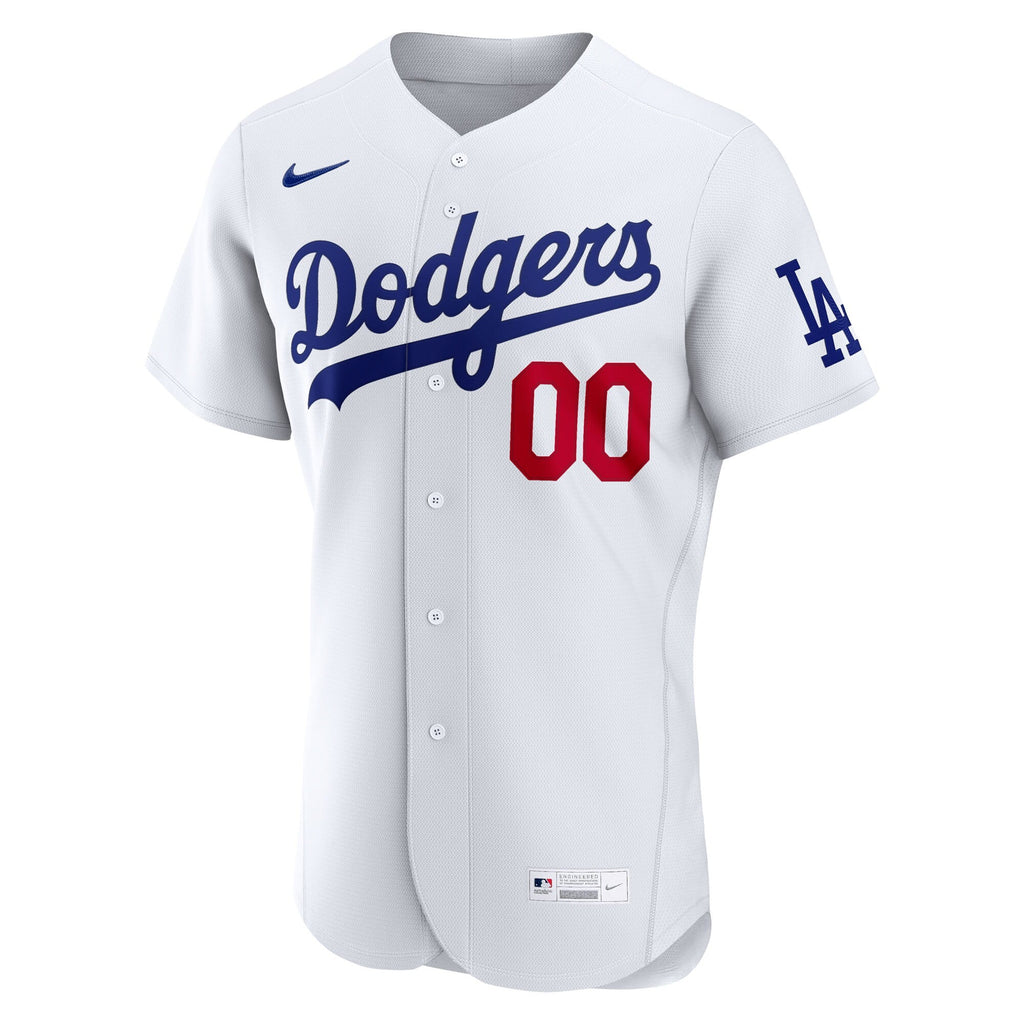 Los Angeles Dodgers Nike White Home Authentic Custom Jersey