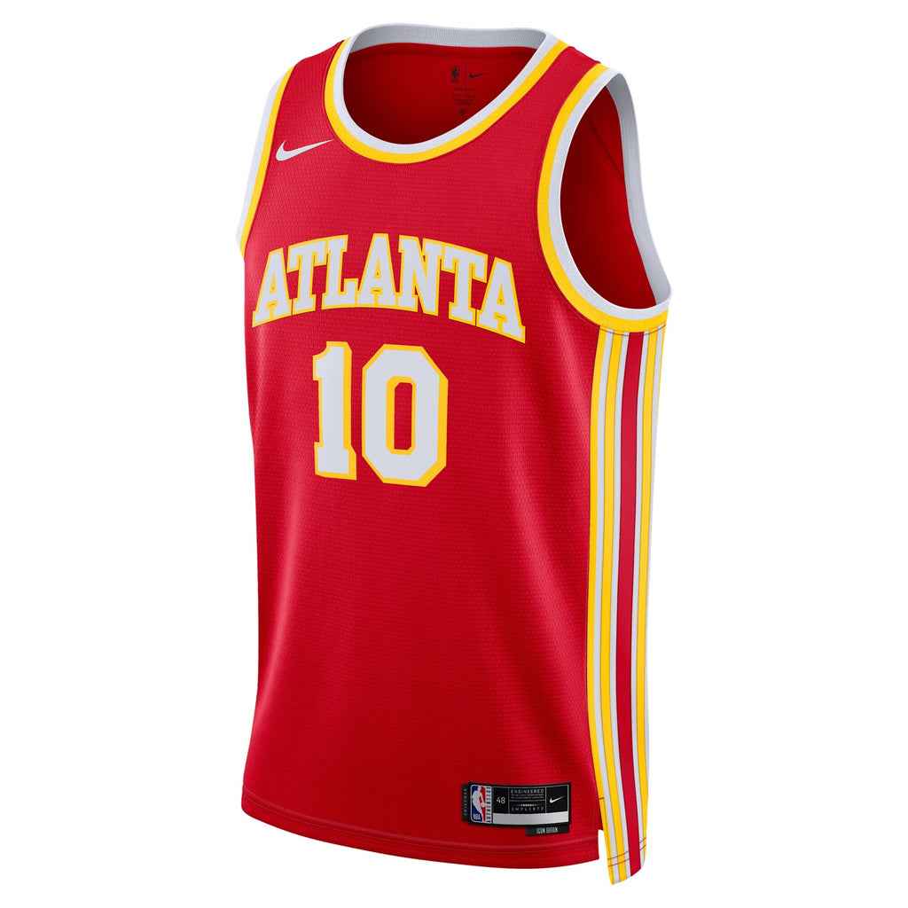 Atlanta Hawks Nike Icon Swingman Jersey - Red - Zaccharie Risacher