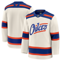 Edmonton Oilers Fanatics Light Beige Alternate Premium Jersey