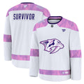 Nashville Predators Fanatics White Hockey Fights Cancer Survivor Practice Jersey