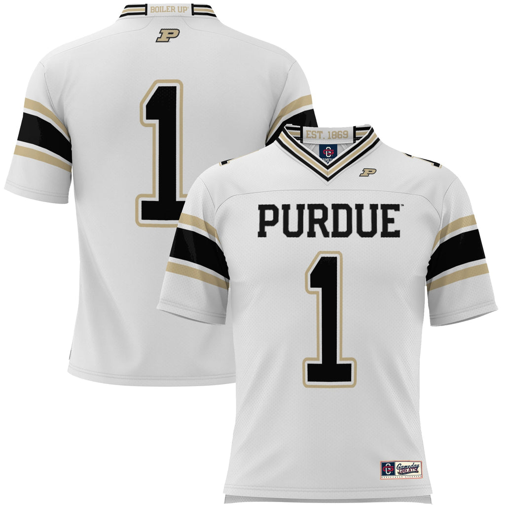 GameDay Greats #1 White Purdue Boilermakers Endzone Football Jersey