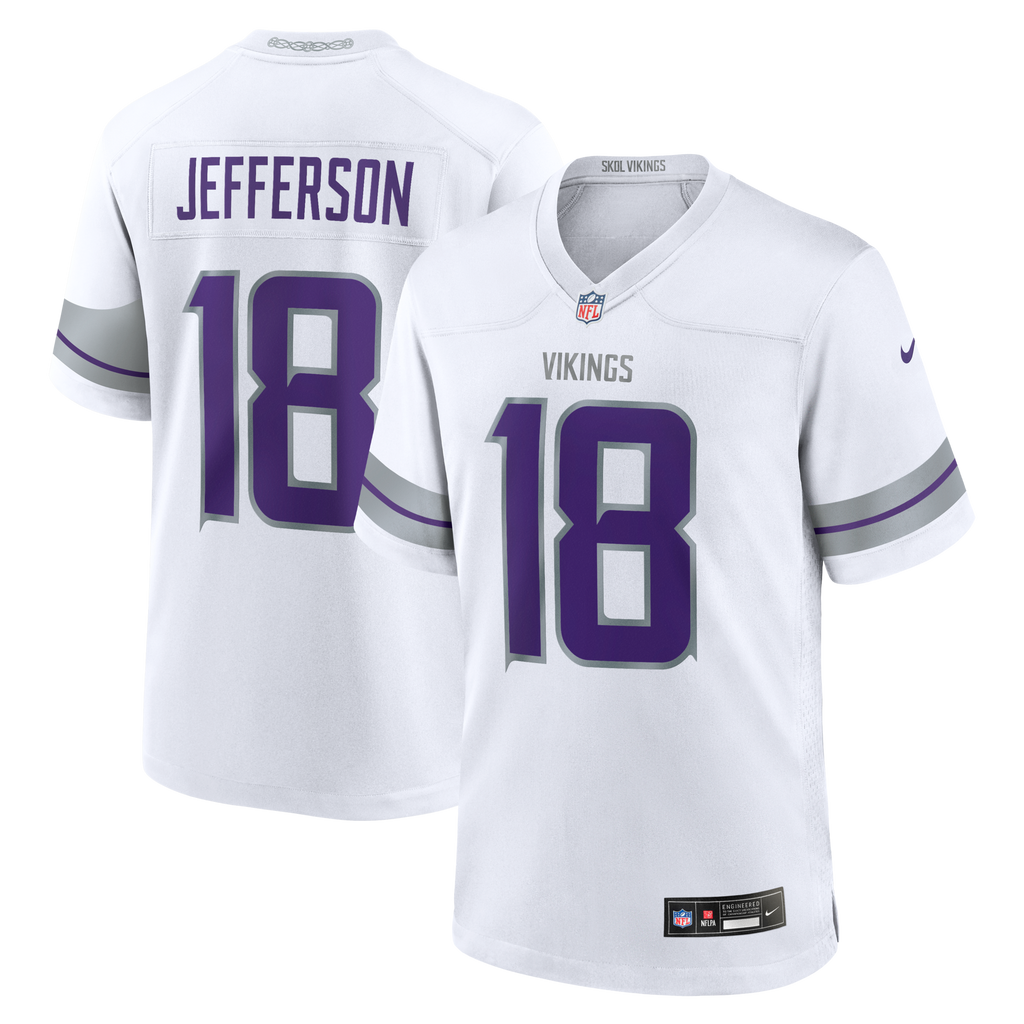 Minnesota Vikings Justin Jefferson Nike White Alternate Game Player Jersey