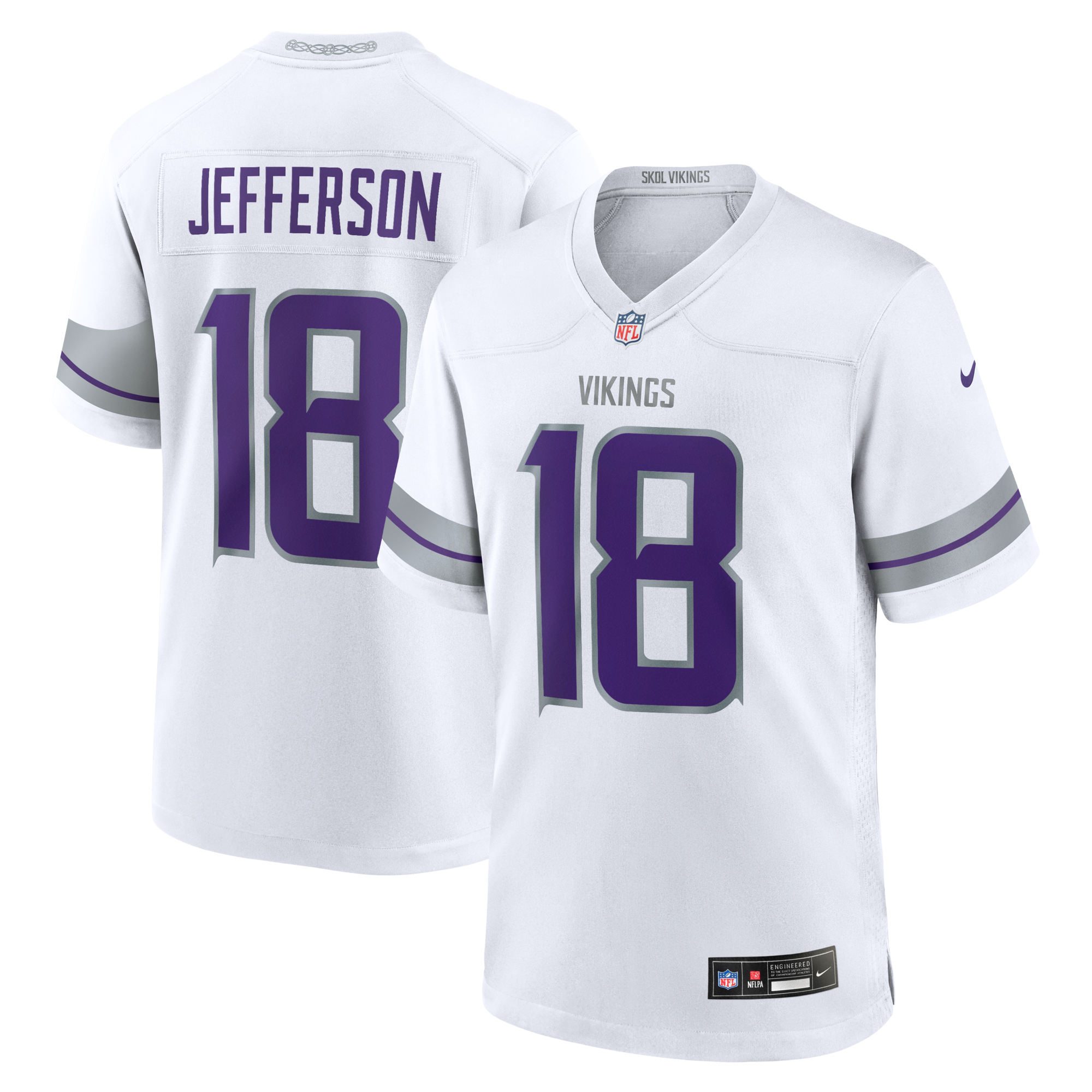 Minnesota Vikings Justin Jefferson Nike White Alternate Game Player Jersey