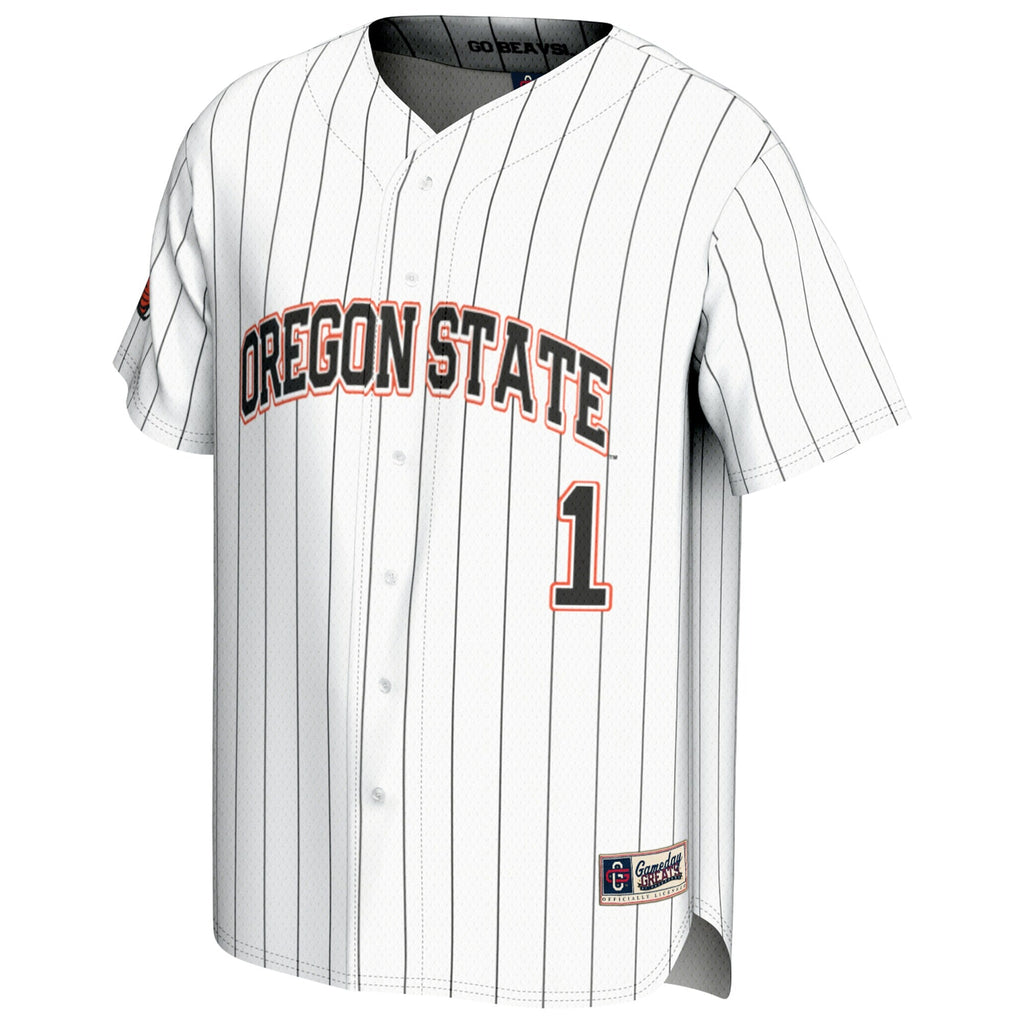 GameDay Greats #1 White Oregon State Beavers Lightweight Baseball Fashion Jersey