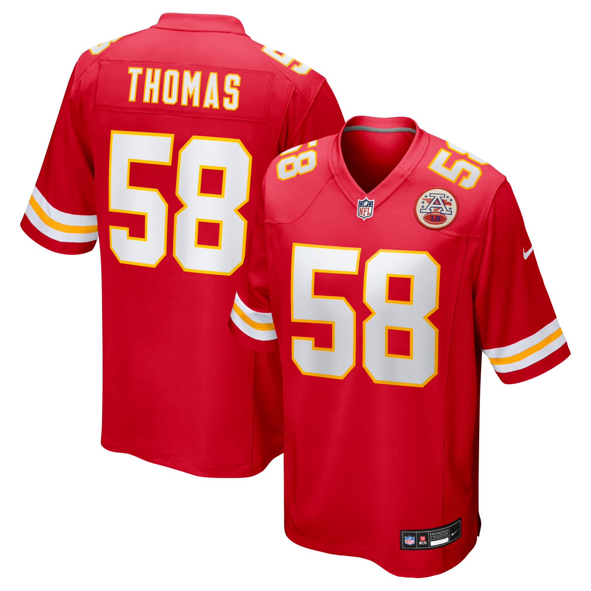 Kansas City Chiefs Derrick Thomas Nike Red Game Retired Player Jersey